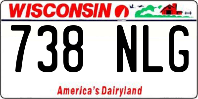 WI license plate 738NLG