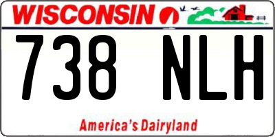 WI license plate 738NLH