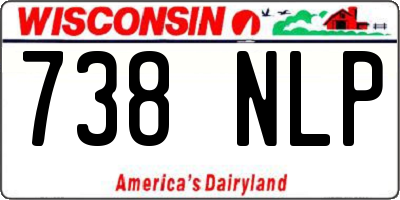 WI license plate 738NLP
