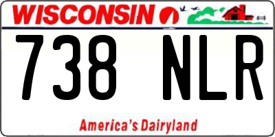 WI license plate 738NLR