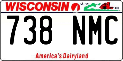 WI license plate 738NMC
