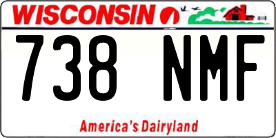 WI license plate 738NMF