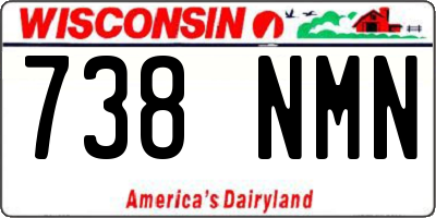 WI license plate 738NMN