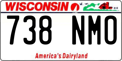 WI license plate 738NMO