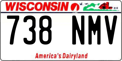WI license plate 738NMV