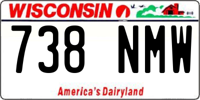 WI license plate 738NMW