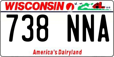 WI license plate 738NNA