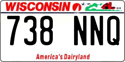 WI license plate 738NNQ