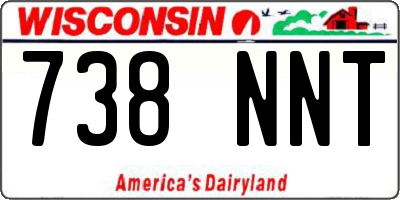 WI license plate 738NNT