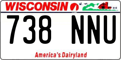 WI license plate 738NNU