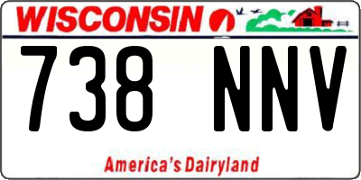 WI license plate 738NNV