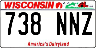 WI license plate 738NNZ