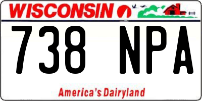 WI license plate 738NPA