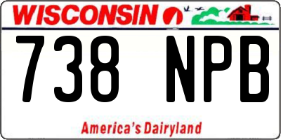 WI license plate 738NPB