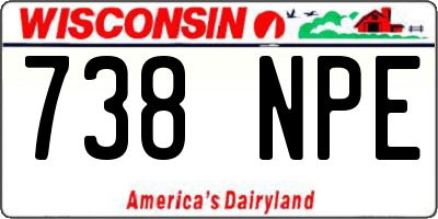 WI license plate 738NPE