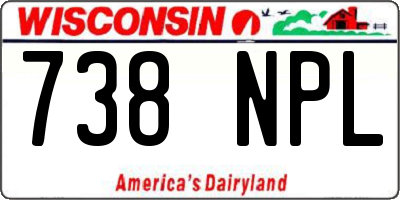 WI license plate 738NPL