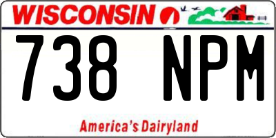 WI license plate 738NPM