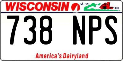 WI license plate 738NPS