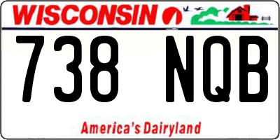 WI license plate 738NQB