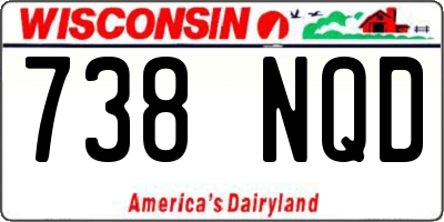 WI license plate 738NQD