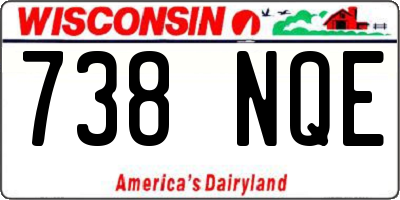 WI license plate 738NQE