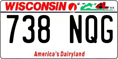 WI license plate 738NQG