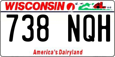 WI license plate 738NQH