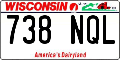 WI license plate 738NQL