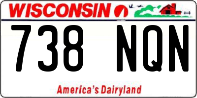 WI license plate 738NQN