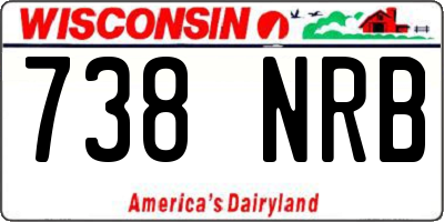 WI license plate 738NRB