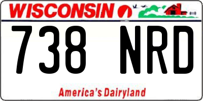 WI license plate 738NRD