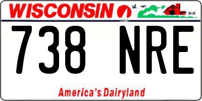 WI license plate 738NRE