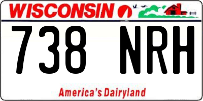 WI license plate 738NRH
