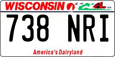 WI license plate 738NRI