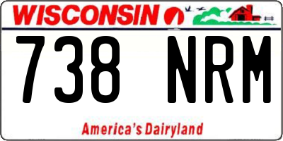 WI license plate 738NRM