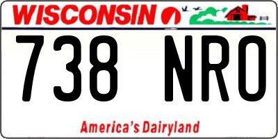WI license plate 738NRO