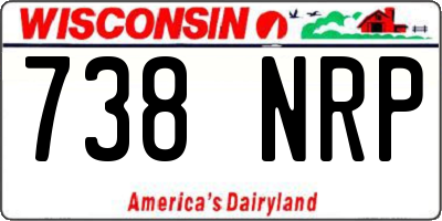 WI license plate 738NRP