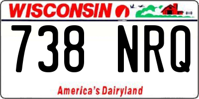 WI license plate 738NRQ