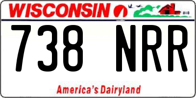 WI license plate 738NRR