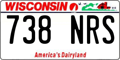 WI license plate 738NRS