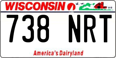 WI license plate 738NRT