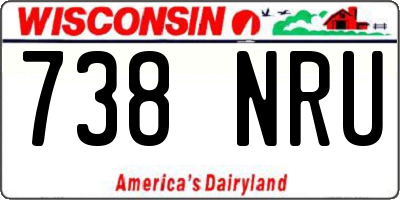 WI license plate 738NRU