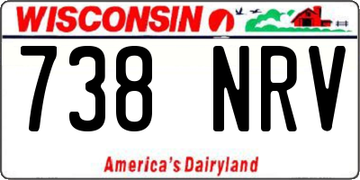 WI license plate 738NRV