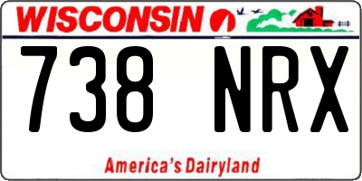 WI license plate 738NRX