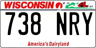 WI license plate 738NRY