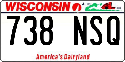 WI license plate 738NSQ
