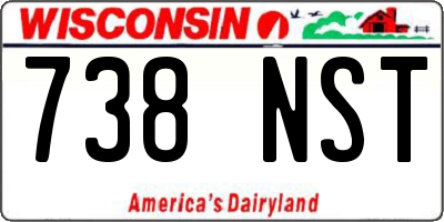 WI license plate 738NST