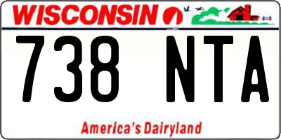 WI license plate 738NTA