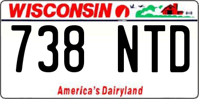 WI license plate 738NTD