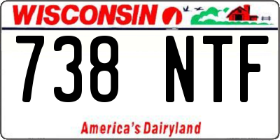 WI license plate 738NTF